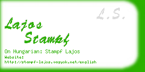 lajos stampf business card